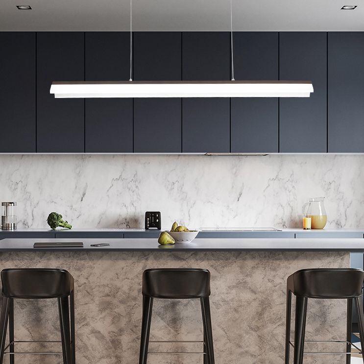 Metal Rectangle Pendent in Modern Style LED Suspended Lights for Office Conference Room