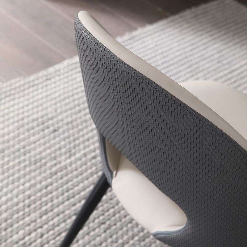 Open Back Dining Side Chair Modern Metal Base Indoor-Outdoor Chair