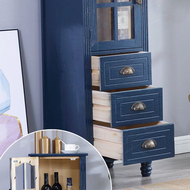 Wood Accent Cabinet with 1 Door 11.81" Wide Rectangle Side Cabinet