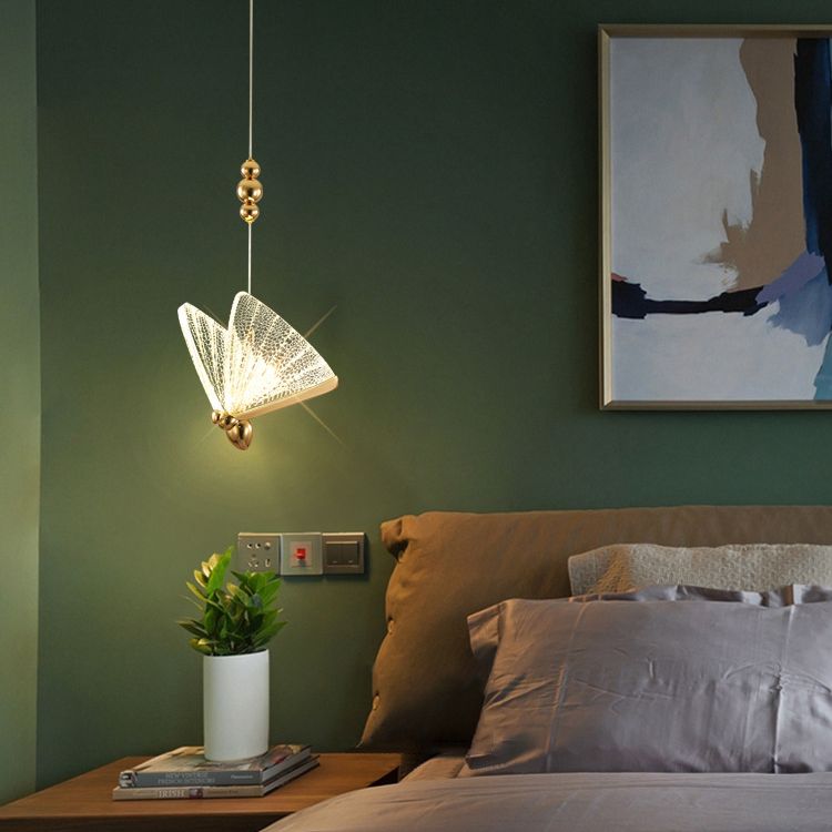 Simplicité moderne Butterfly Plafond Suspension lampe de plafond acrylique Fixage de plafond pour restaurant