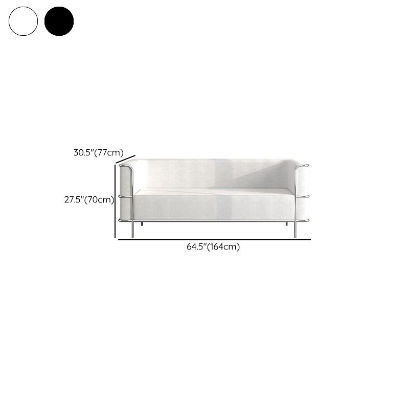 Tight Back Settee Stain Resistant Solid Color Sofa for Living Room