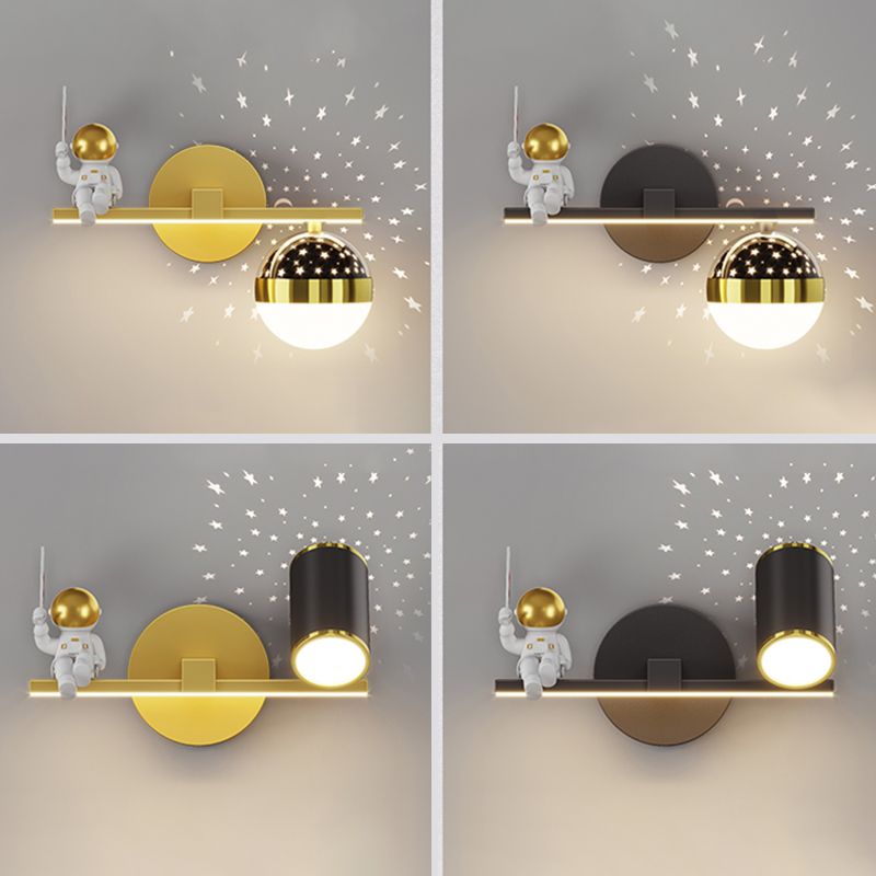Kids Style Geometry Shape Wall Lights Metal 2-Light Wall Mount Lights