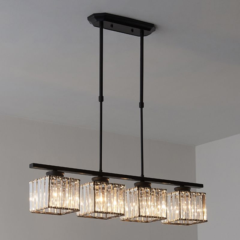 Light Luxury Style Hanging Lamp Geometry Shape Island Light Fixture for Dining Table