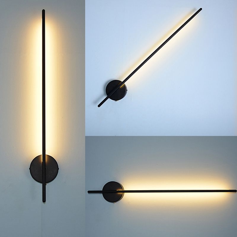 Zeitgenössischer Stil linearer LED -Wandlampe Metall 1 Licht Wandleuchte Leuchten
