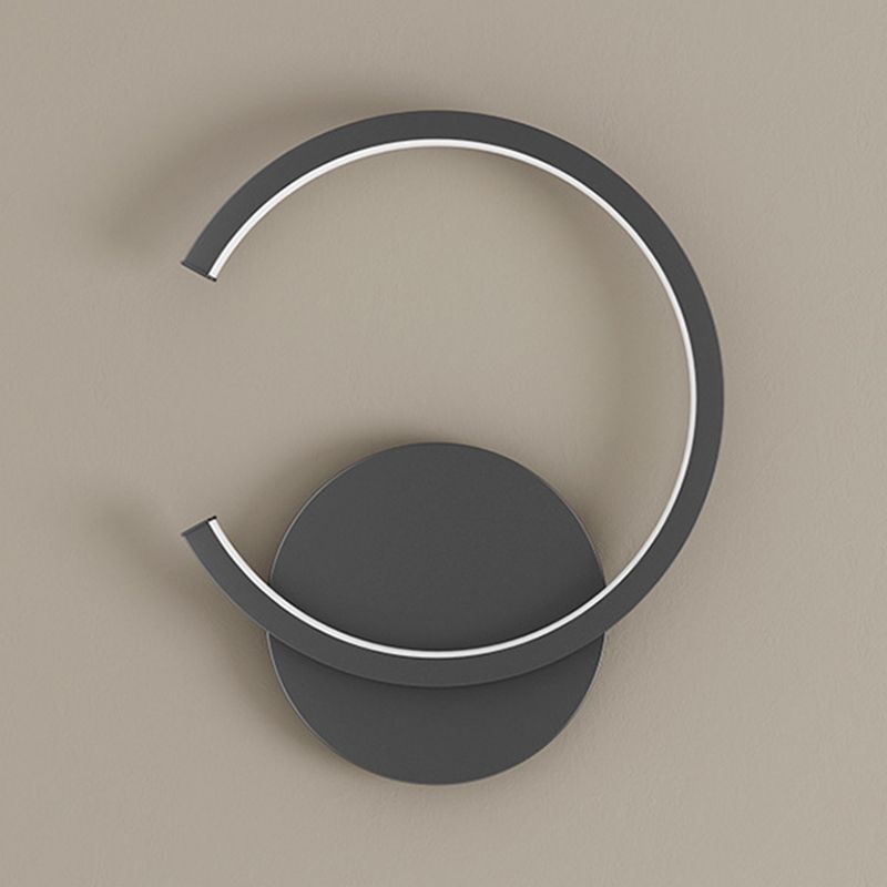 Apparecchiatura per illuminazione da parete nordica per parete da letto a led con tonalità acrilica a forma di C