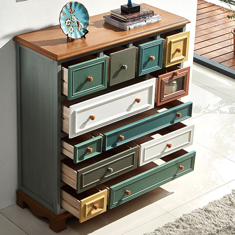 Nautical Bedroom Chest Wooden 16" Wide Storage Chest with Drawers