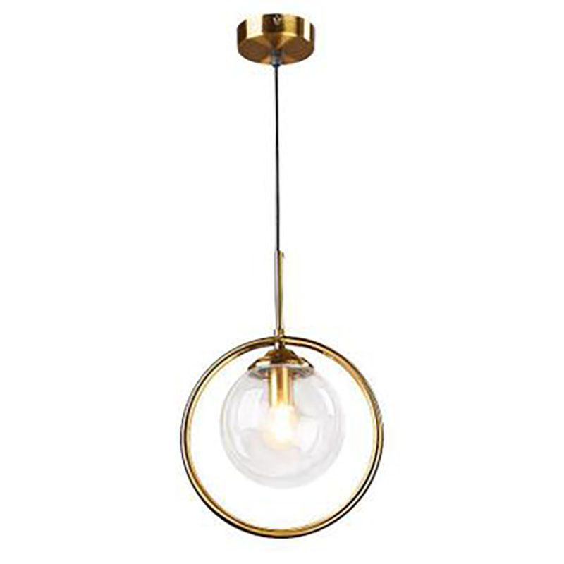 Luminaire pendentif en verre globe