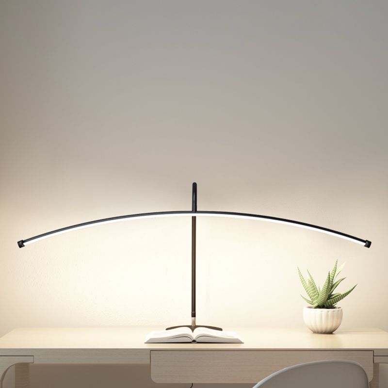 1 Light Linear Table Lighting Modern Style Metal Table Lighting for Bedroom