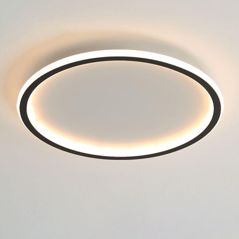 Round LED Ceiling Light Modern Ceiling Mount Lamp with Silica Gel Shade for Bedroom