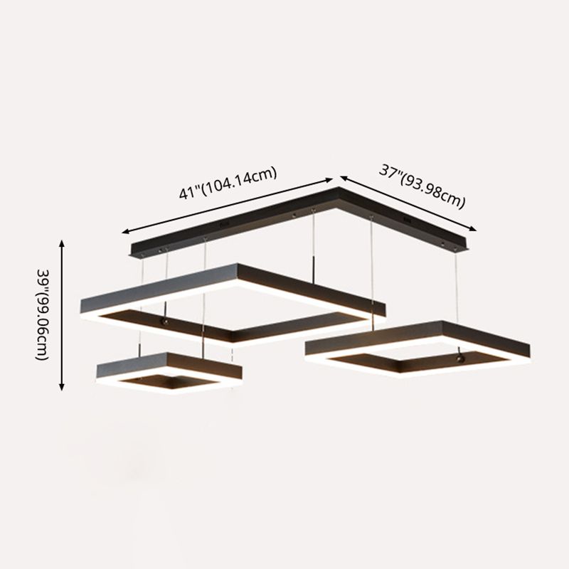 Sala de estar Luz de lámpara de la sala de estar LED de metal LED de lámpara de lámpara simple en negro