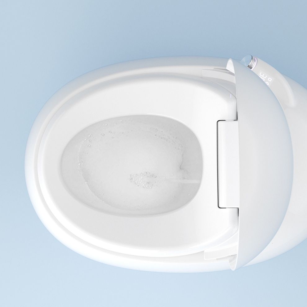 Contemporary One Piece Toilet Concealed Tank Toilet Bowl with Slow Close Seat for Washroom