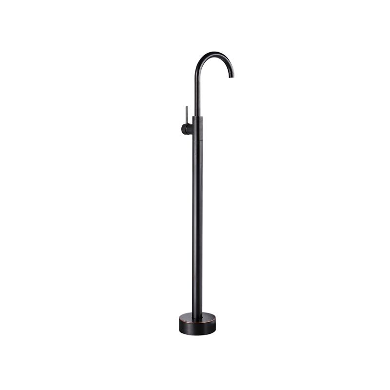Modern Bathroom Faucet Floor Mounted Rod Handle Bathtub Faucet