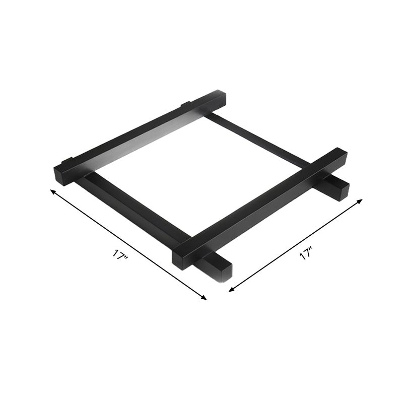 Nero/Bianco Linee incrociate Lampada da incasso Semplice Metallo LED 17 "/21 "/25" Wide Soffitto Flush Mount con Diffusore Acrilico