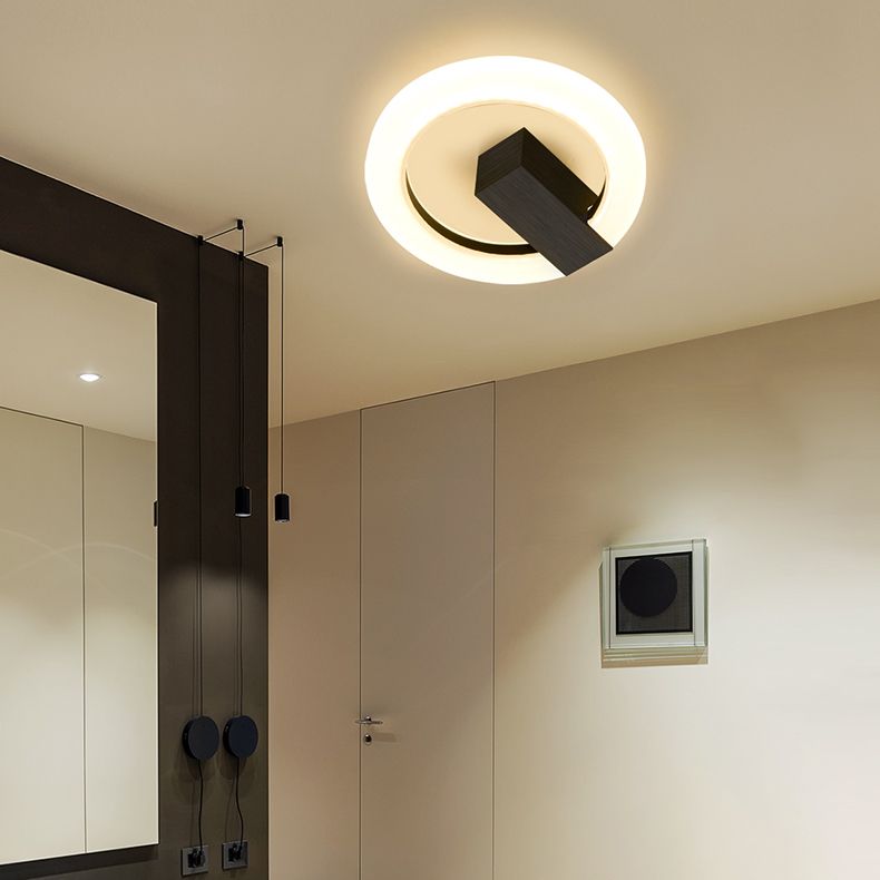 Modernism Circle LED Flush Mount Metal Ceiling Light Fixture for Hallway