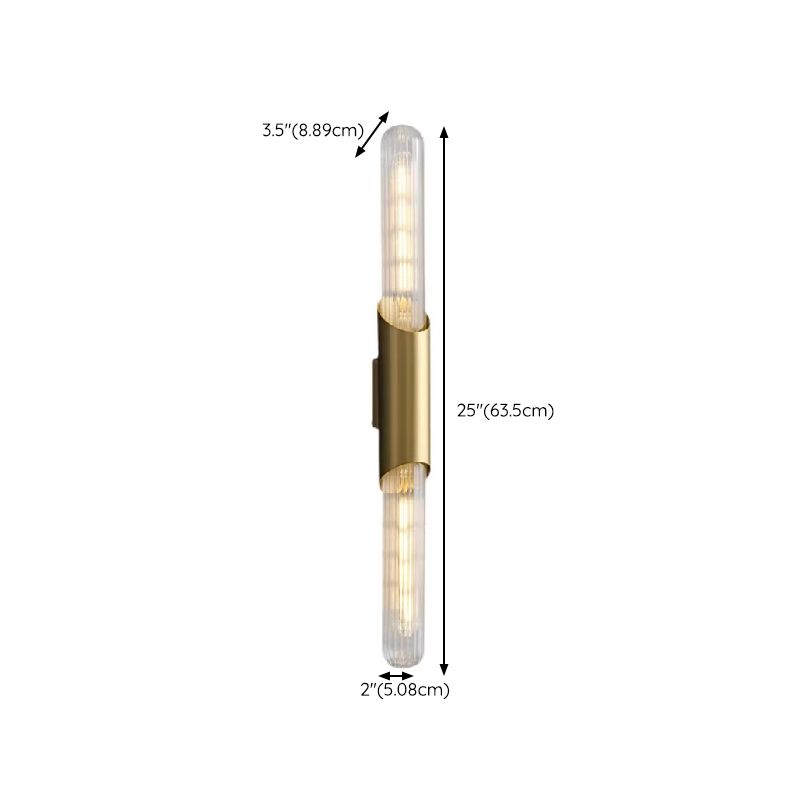 Golden Modernism Wall Mounted Sconce Shaded LED Wall Light for Dining Room