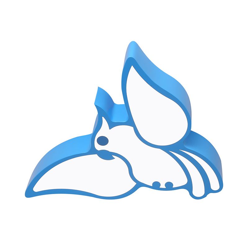 Acrylic Flying Parrot Flush Light Children Style Red/Pink/Blue LED Flush Mount Ceiling Fixture