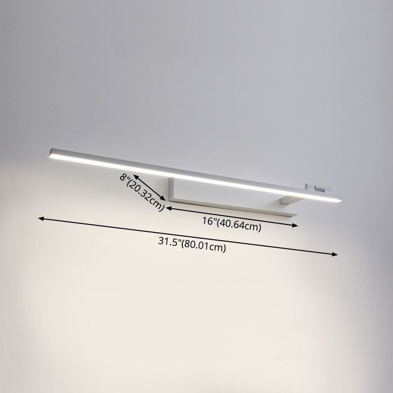 Linear Acrylic 1-Light Vanity Wall Sconce Minimalism Wall Mounted Lamp for Bathroom