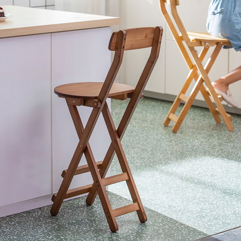 Minimalismus-Barhocker mit Holzrückenlehne für den Innenbereich, zusammenklappbare Thekenhocker, 1 Stück