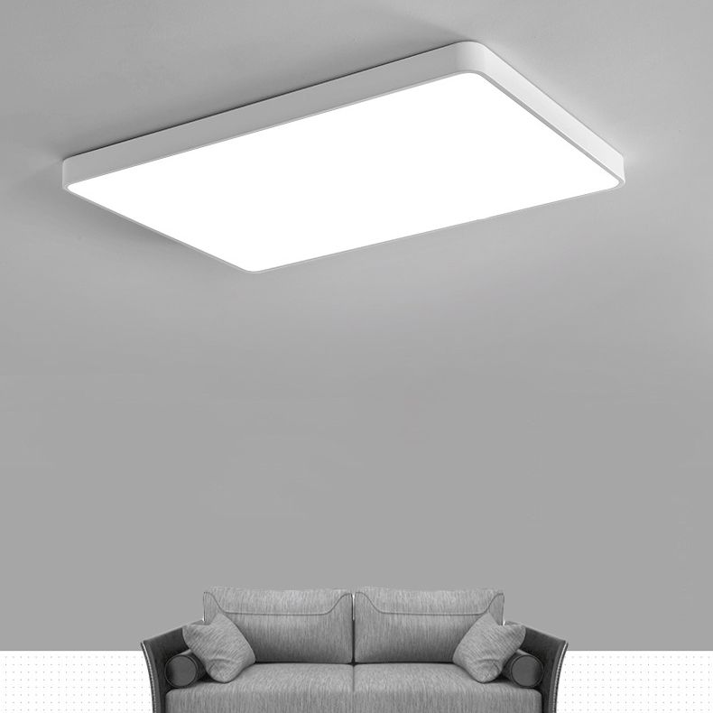 Metal Retangular Shade Flush Mount Llight Modren Style1 Head Flush Mount