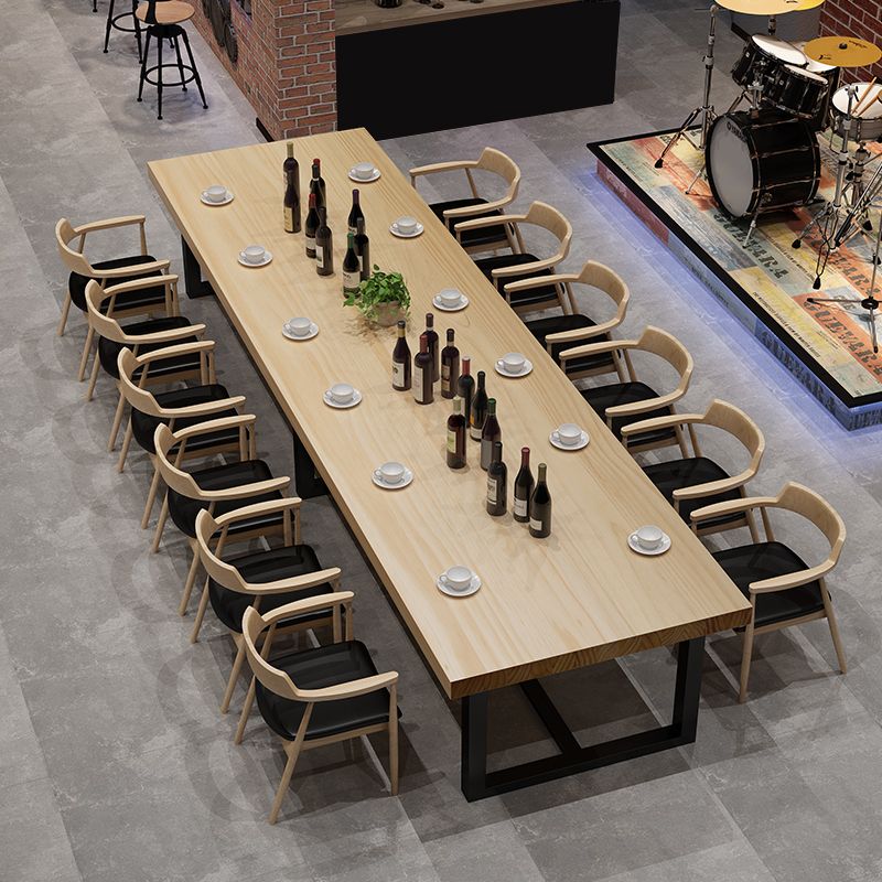 Contemporary Arm Dining Chairs Upholstered Dining Chairs with Wood Base