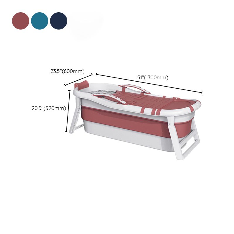 Modern Rectangular Folding Bathtub Freestanding Plastic Soaking for Bathroom