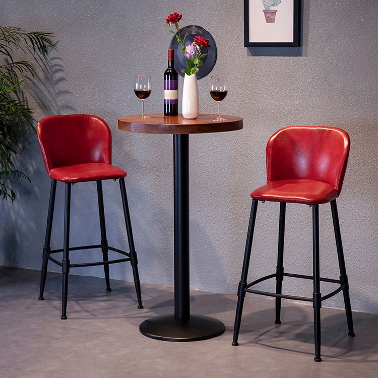 1/2/3 Pieces Industrial Solid Wood Bar Table Set Round Bistro Set  for Dining Room