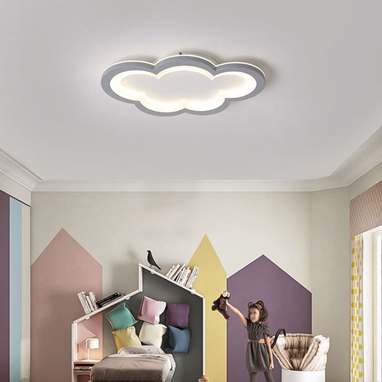 Joli plafonnier LED à motif de nuage, plafonnier pour chambre d'enfant