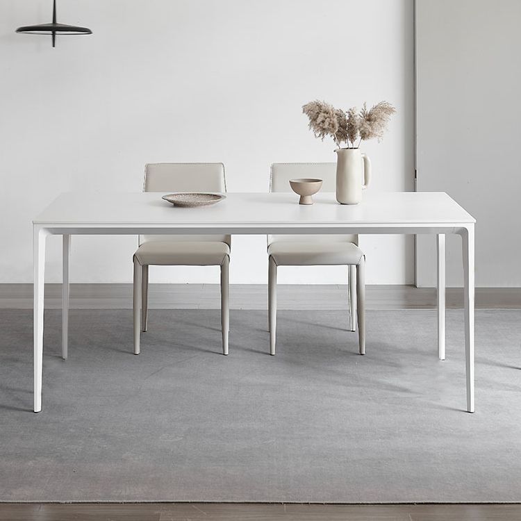 Modern 1/3/4/5/7 Pieces Furniture Sintered Stone Dining Set in White