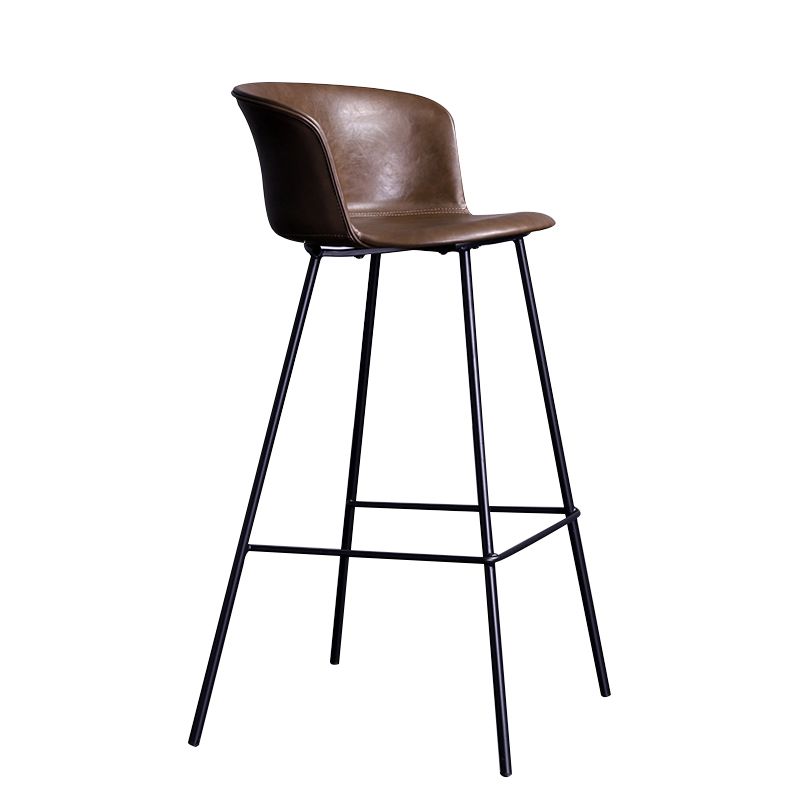 Modern Bar-stool Bucket Seat Counter Bar Stool with Metal Legs for Home Use