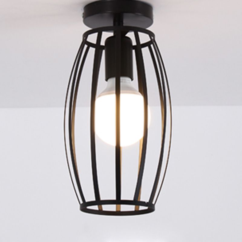 1-light Ceiling Mounted Light Industrial Style Close to Ceiling Light