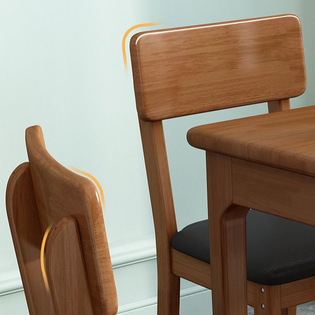 Industrial Wood Open Back Dining Side Chair 15'' Wide Indoor Dining Chair