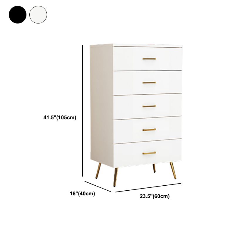 15.75 inch Wide Wood  Accent Chest with Drawers Metal Straight Legs