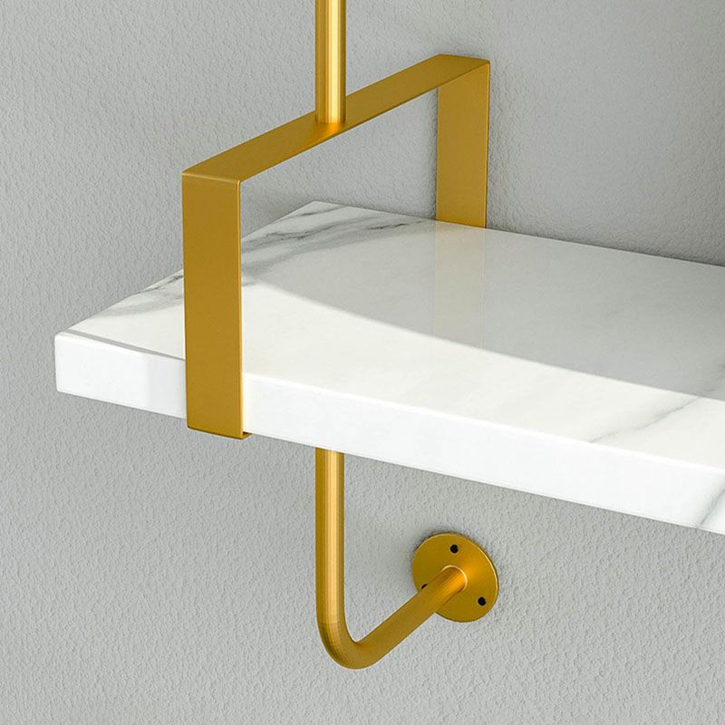 9.84"W Bookshelf Glam Style Wall Mounted Bookcase for Home Office Study Room