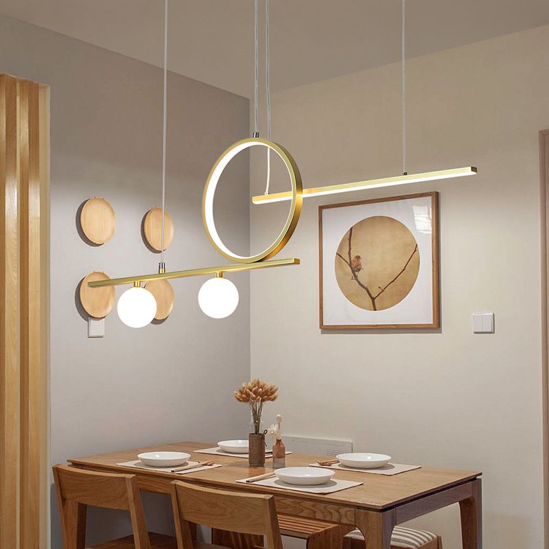 Geometric Island Lights Modern Pendant Chandelier Metal 4 Light Island Lighting