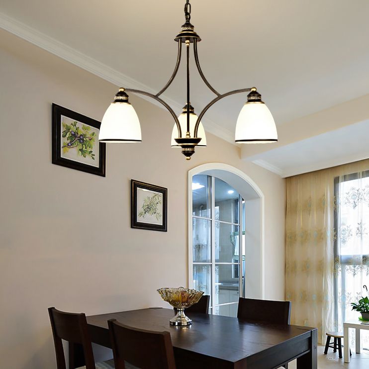 Lampadario in stile americano lampadario multi -testa appeso alla luce per il salotto
