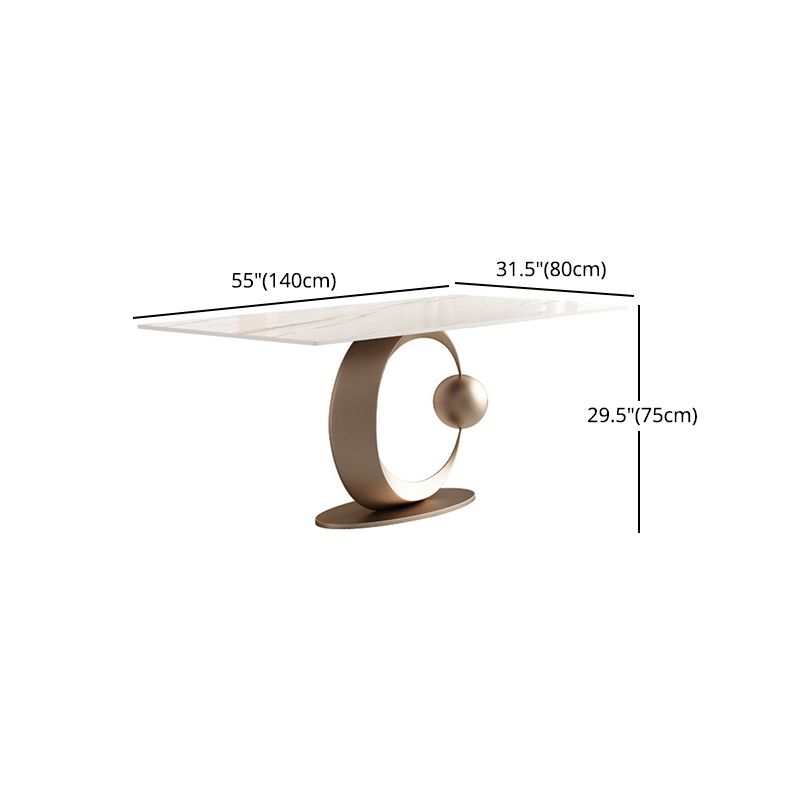 Luxury Sintered Stone Top Dining Set Rectangle 1/3/4/6/7 Pieces Dining Table with Chairs