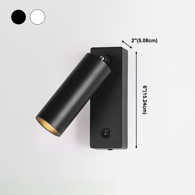 Éclairage d'applications à LED simple Dispose de luminaire mural cylindrique avec nuance métallique