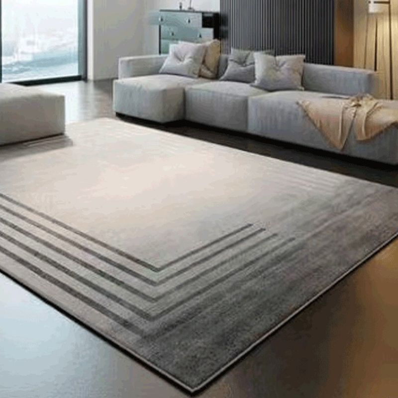 Minimalist Rectangle Printed Rug Polyester Indoor Rug Stain Resistant Carpet for Home Decoration