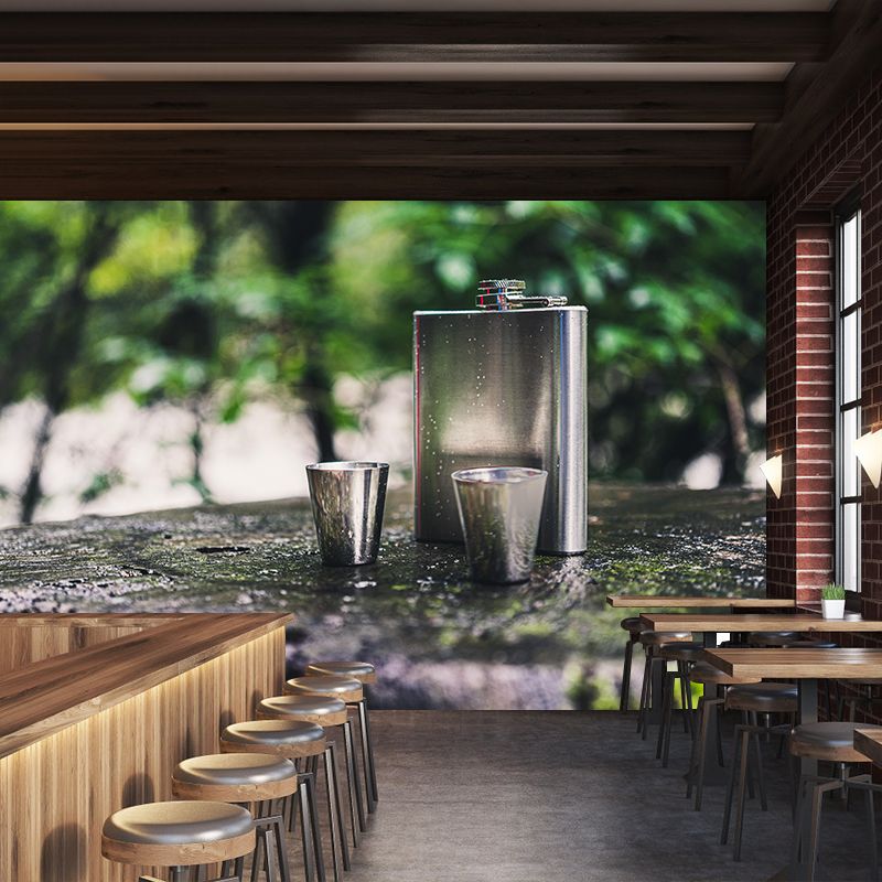Horizontal Photography Mural Wallpaper Eco-friendly Wall Covering for Bar