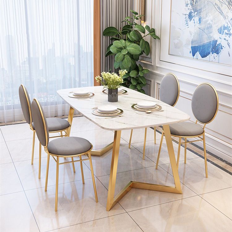 Glam Style Side Chair Upholstered King Louis Back Armless Dining Chair