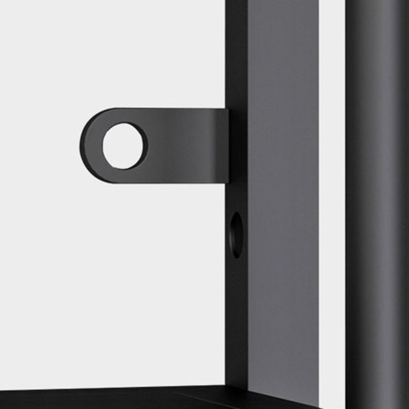 Industrial 5-Shelf Etagere Bookshelf Iron Open Shelf for Home Office