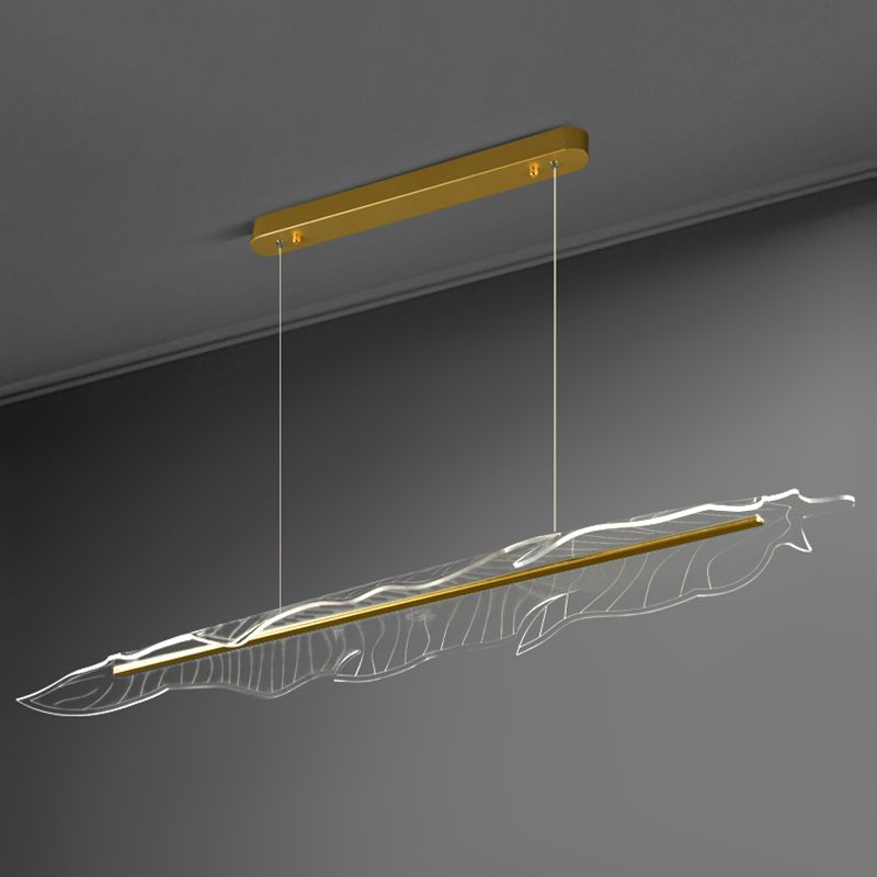 Éclairage île moderne en or