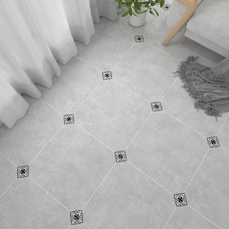 Rectangle Plastic Floor Water Resistant Fabric Look Floor Tiles