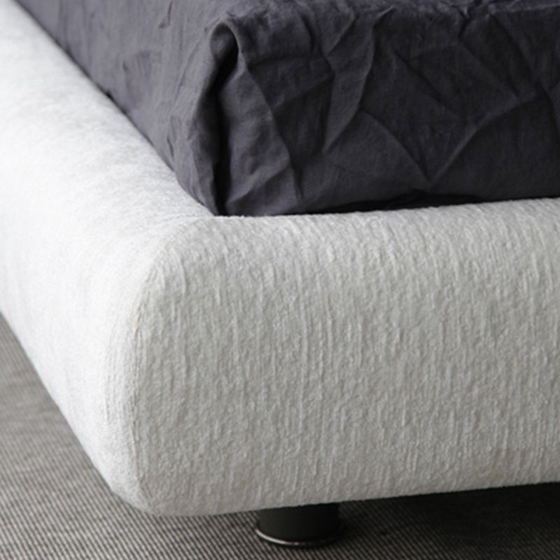 Modern Standard Bed Arched Shape Upholstered Headboard Standard Bed