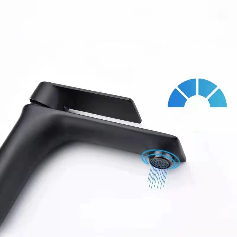 Modern Style Vessel Sink Faucet Lever Handle Copper Low Arc Vessel Faucet