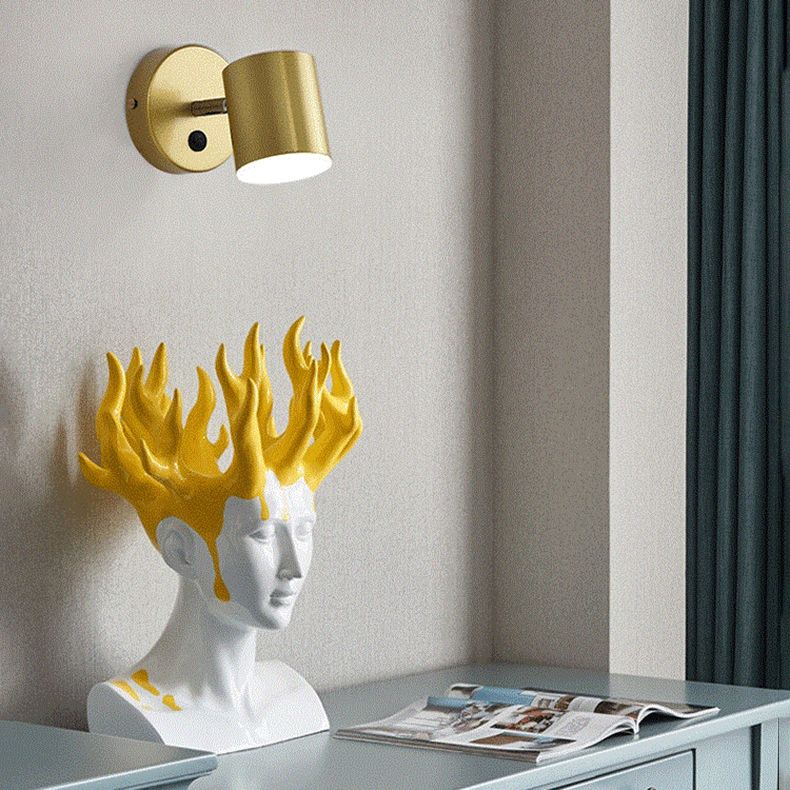 Lámpara moderna de lámpara de lectura Simplicidad luces de apliques de pared con sombra de metal para sala de estar de dormitorio