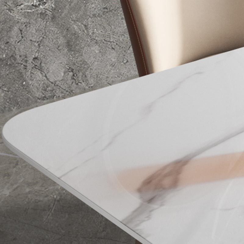 Rose Base Pedestal Casual Dining Table Rectangle Traditional Luxury Dining Table