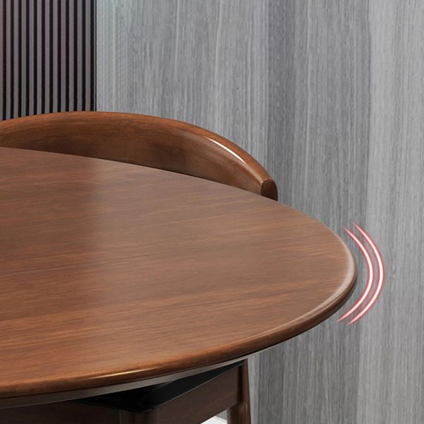 Rubberwood Solid Wood Table Round Dining Table for Kitchen Table