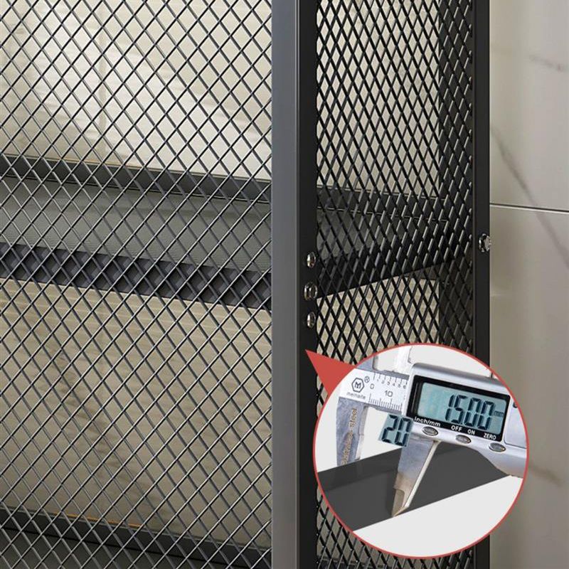 Metal and Plastic Dining Server Contemporary Black Buffet Server