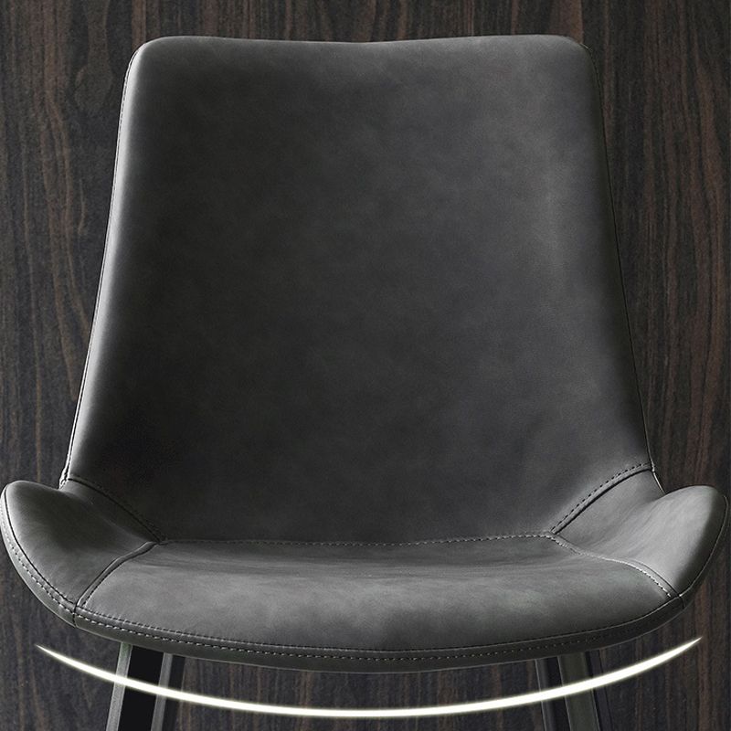 Chaises de salle à manger en cuir contemporain des chaises latérales sans bras solides